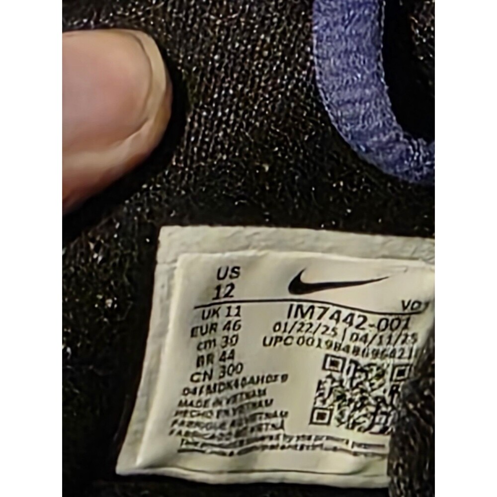 Nike Book 1 Night Black Multi Color IM7442-001 Men Size 12 No Box Fast Shipping - Picture 7 of 9